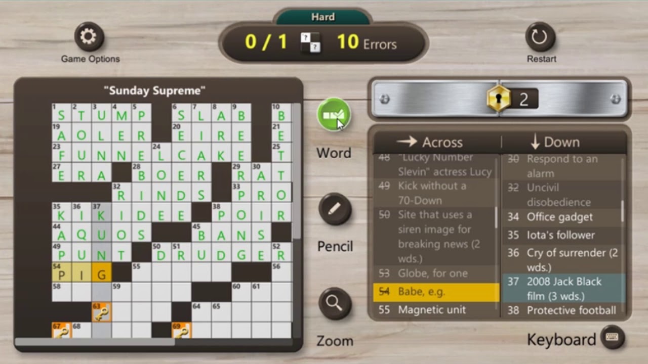 Microsoft Crossword Puzzle Games